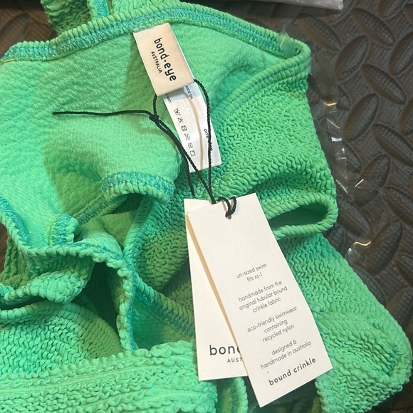 Bond Eye Swim Rico asymmetric one shoulder Cutout Swimsuit one Piece Green - Picture 16 of 16